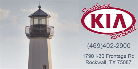 Kia rockwall - Southwest Kia of Rockwall responded. Thank you for your 4-star review and for acknowledging Luke's good service as your service advisor. We've noted your feedback about the waiting room furniture and will work to improve its condition and comfort. We're glad you enjoyed our complimentary coffee and hope to provide you with an even better ...